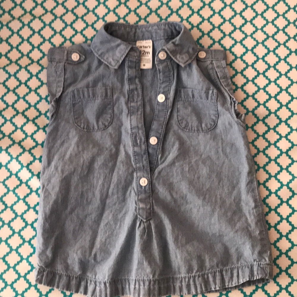 Carter’s Jean shirt 12m baby girl